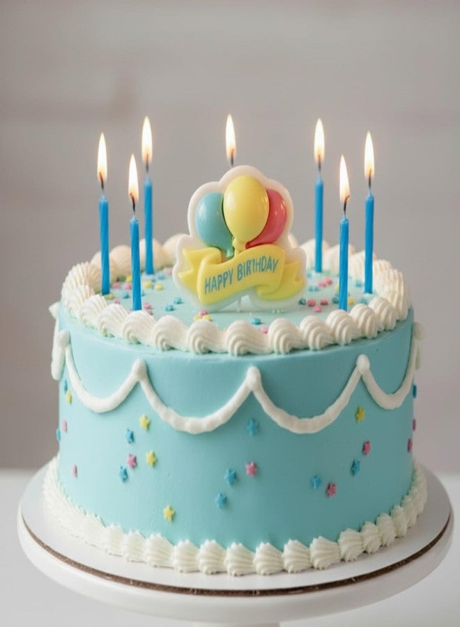 Ascension Cute “Happy Birthday” Resin Cake Topper - Mini Decorative Figurine with Balloons & Happy Birthday Ribbon | Adorable Birthday Cake Decoration for Kids, Party Supplies & Gift Use (Pack of 4) - Image 4